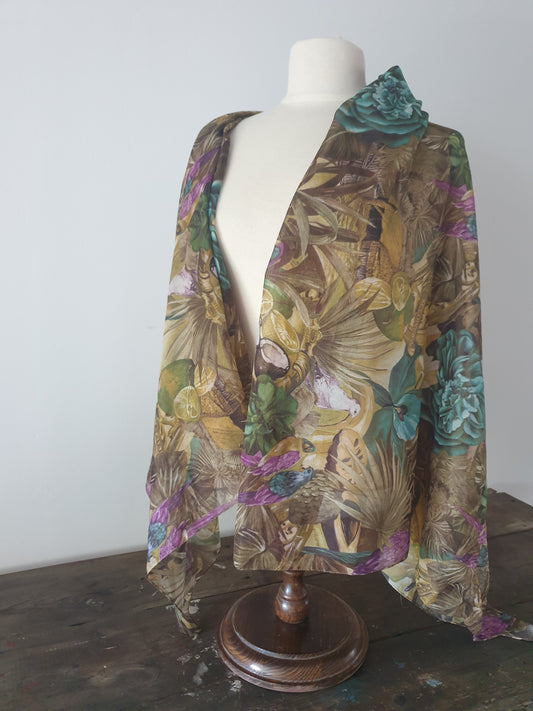 1970s The Tropical One - Vintage Scarf | Vintage Accessories | Handmade Unique Design