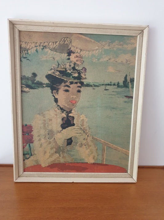 Girl Under Parasol Framed Art Piece